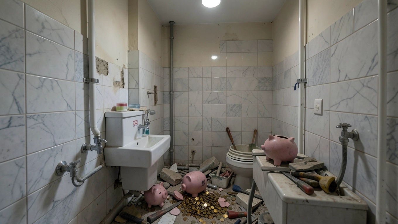 koszt remontu łazienki w bloku 4m2