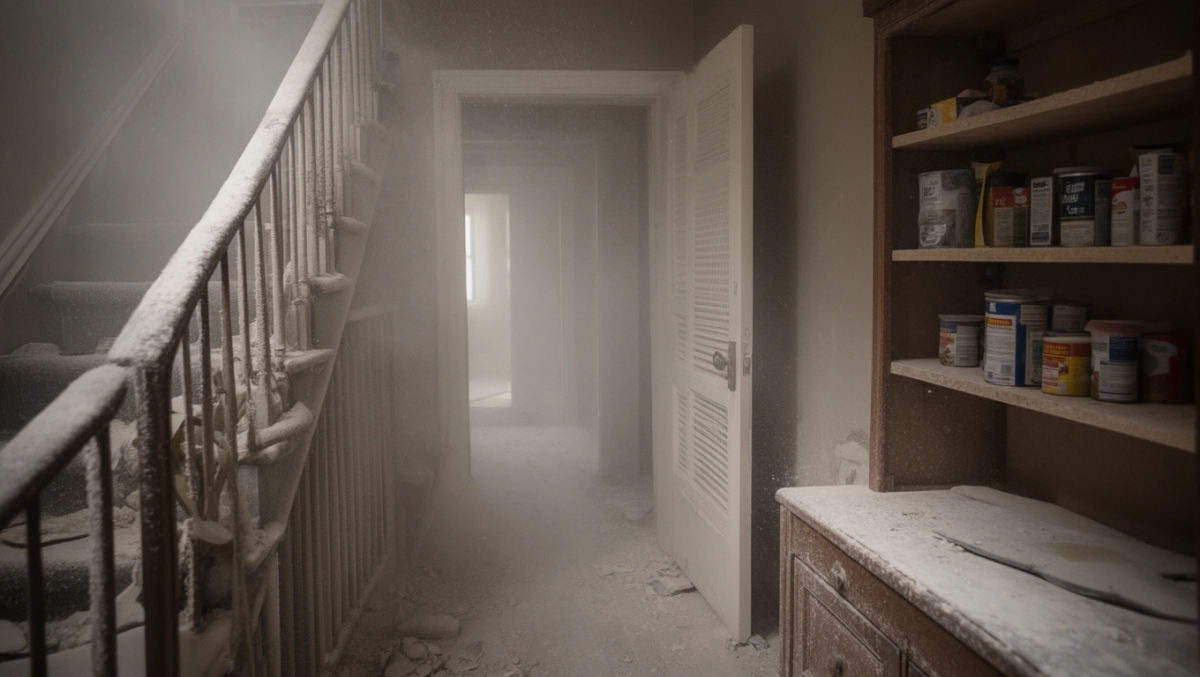 Remont w mieszkaniu i kurz na klatce