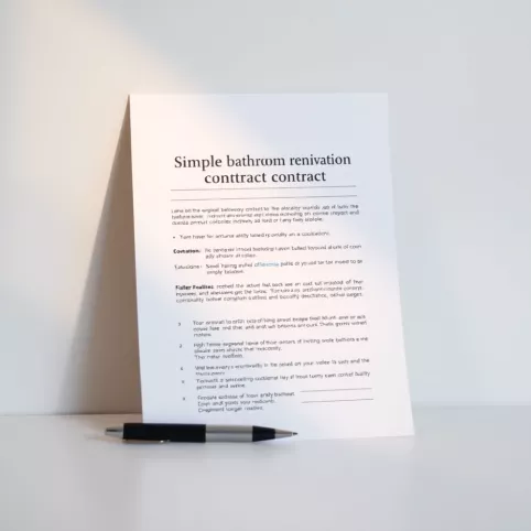 Prosta Umową Na Remont Łazienki