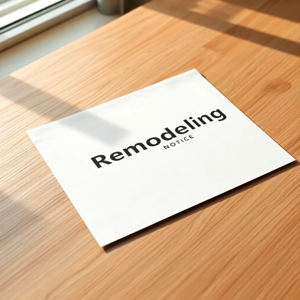 Zawiadomienie o remoncie mieszkania wzór